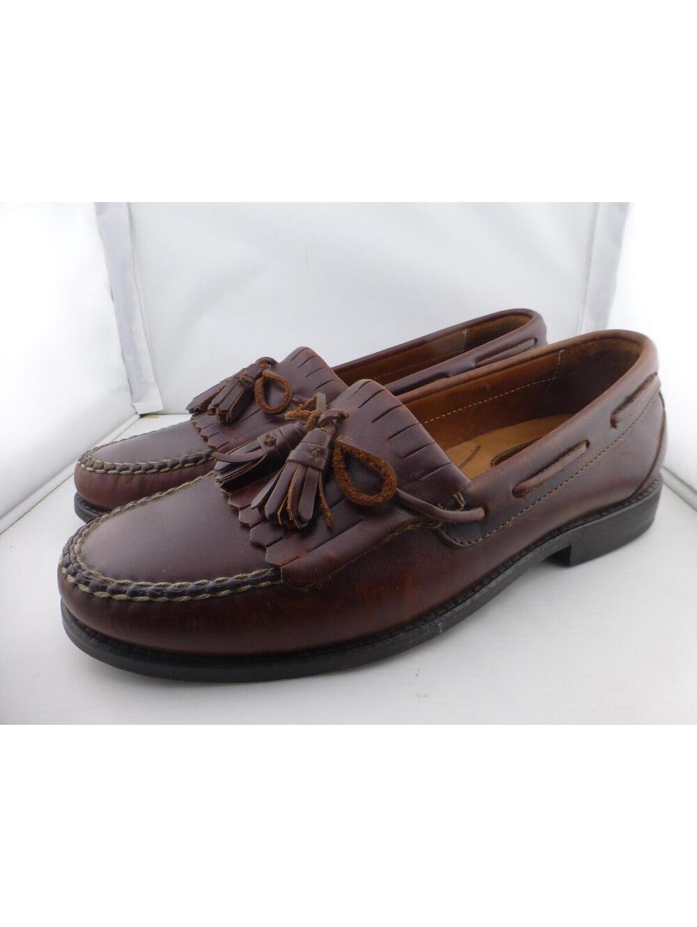 Johnston & Murphy Signature Series Men's Brown Leather Tassel Size 10 - M3